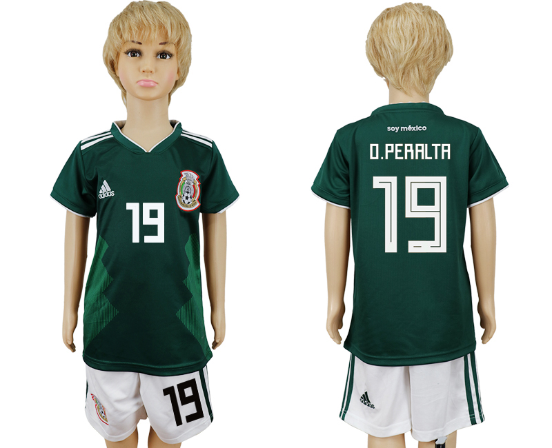 2018 maillot pour enfants MEXICO CHIRLDREN #19 O.PERALTA